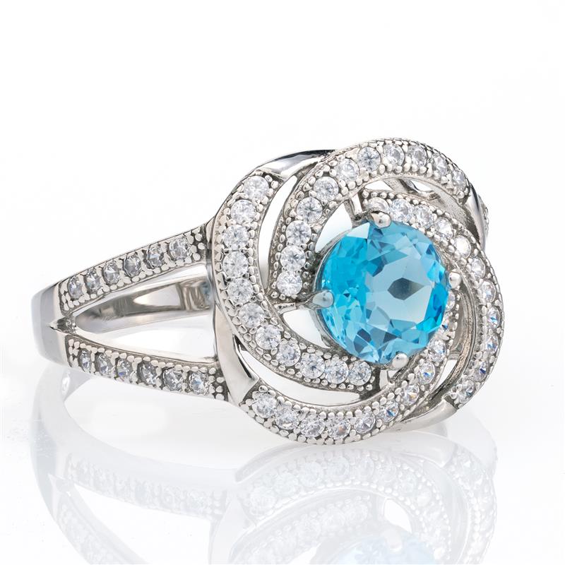 Supernova Ring (Swiss Blue Topaz)